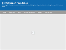 Tablet Screenshot of devtosupportfoundation.org